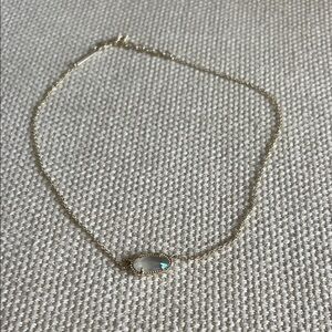 Kendra Scott Gold Necklace with Opal Pendant